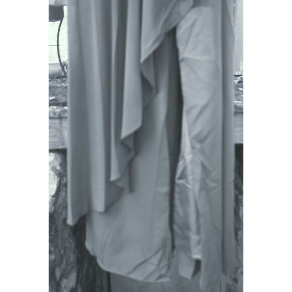 NWT Chiffon Ruched Asymmetrical Bride/Groom Mother Formal Gown Dusky Purple 16 - Picture 3 of 11